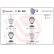 Kit de plaquettes de frein, frein à disque P 85 038 Brembo, Vignette 2