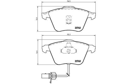 Kit de plaquettes de frein, frein à disque P 85 056 Brembo, Image 2
