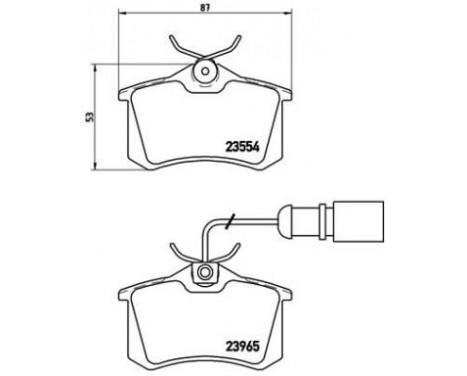 Kit de plaquettes de frein, frein à disque P 85 058 Brembo, Image 2