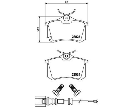 Kit de plaquettes de frein, frein à disque P 85 066 Brembo, Image 2