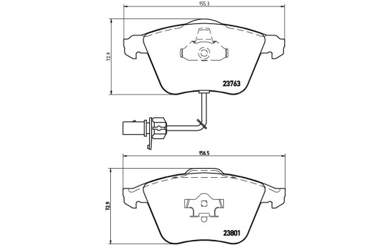 Kit de plaquettes de frein, frein à disque P 85 084 Brembo, Image 2