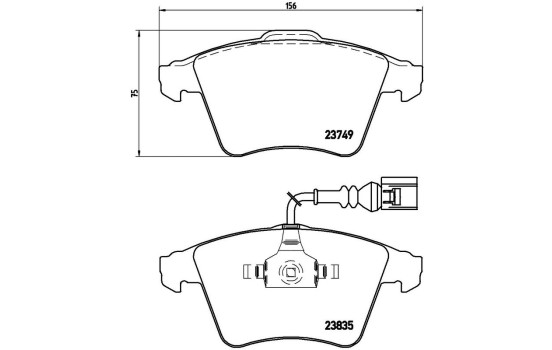 Kit de plaquettes de frein, frein à disque P 85 090 Brembo, Image 2
