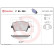 Kit de plaquettes de frein, frein à disque P 85 095 Brembo, Vignette 2