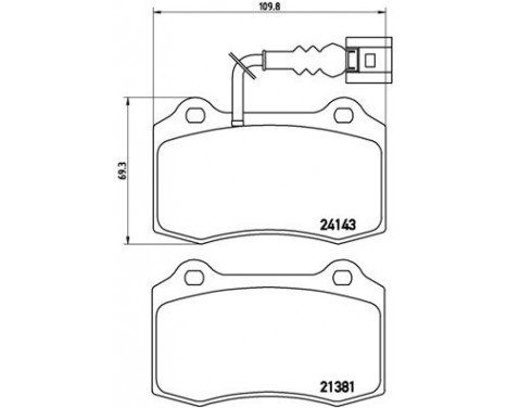 Kit de plaquettes de frein, frein à disque P 85 104 Brembo, Image 2