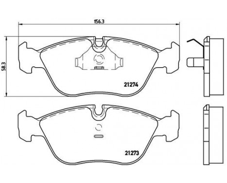 Kit de plaquettes de frein, frein à disque P 86 013 Brembo, Image 2