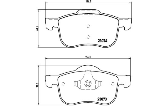Kit de plaquettes de frein, frein à disque P 86 016 Brembo, Image 2