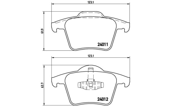 Kit de plaquettes de frein, frein à disque P 86 019 Brembo, Image 2