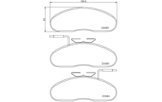 Kit de plaquettes de frein, frein à disque P B7 002 Brembo, Image 2
