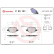Kit de plaquettes de frein, frein à disque P23131 Brembo, Vignette 2