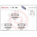 Kit de plaquettes de frein, frein à disque P30106 Brembo, Vignette 2