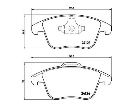 Kit de plaquettes de frein, frein à disque P44020 Brembo, Image 2