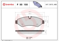 Kit de plaquettes de frein, frein à disque P50155 Brembo