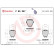 Kit de plaquettes de frein, frein à disque P85067 Brembo, Vignette 2