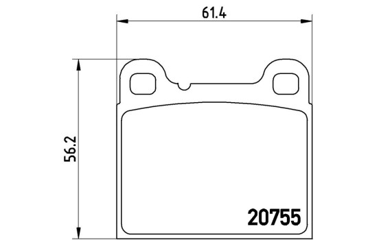 Kit de plaquettes de frein, frein à disque P86002 Brembo, Image 2