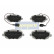 Kit de plaquettes de frein, frein à disque PA-0024AF Japanparts