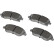 Kit de plaquettes de frein, frein à disque PA-0031AF Japanparts