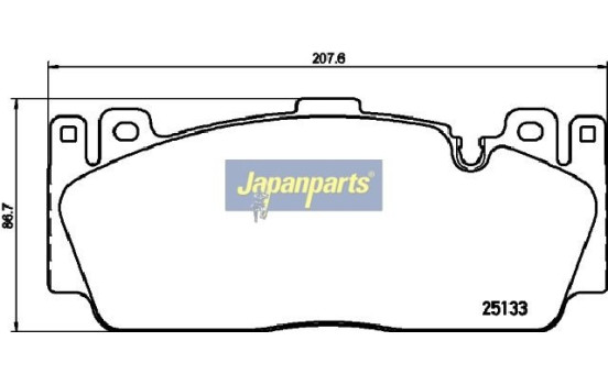 Kit de plaquettes de frein, frein à disque PA-0127AF Japanparts, Image 2