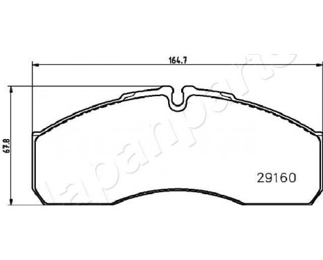 Kit de plaquettes de frein, frein à disque PA-0233AF Japanparts, Image 2