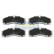 Kit de plaquettes de frein, frein à disque PA-0233AF Japanparts