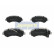 Kit de plaquettes de frein, frein à disque PA-0245AF Japanparts