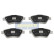 Kit de plaquettes de frein, frein à disque PA-0248AF Japanparts