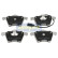 Kit de plaquettes de frein, frein à disque PA-0314AF Japanparts