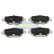 Kit de plaquettes de frein, frein à disque PA-0318AF Japanparts