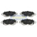 Kit de plaquettes de frein, frein à disque PA-0323AF Japanparts