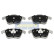 Kit de plaquettes de frein, frein à disque PA-0340AF Japanparts