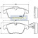 Kit de plaquettes de frein, frein à disque PA-0340AF Japanparts, Vignette 2