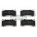 Kit de plaquettes de frein, frein à disque PA-0343AF Japanparts