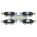 Kit de plaquettes de frein, frein à disque PA-0402AF Japanparts