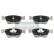Kit de plaquettes de frein, frein à disque PA-0508AF Japanparts