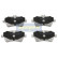Kit de plaquettes de frein, frein à disque PA-0509AF Japanparts