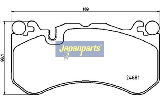 Kit de plaquettes de frein, frein à disque PA-0517AF Japanparts, Image 2
