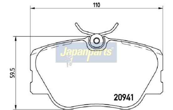 Kit de plaquettes de frein, frein à disque PA-0525AF Japanparts, Image 2