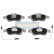 Kit de plaquettes de frein, frein à disque PA-0537AF Japanparts