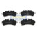 Kit de plaquettes de frein, frein à disque PA-0539AF Japanparts
