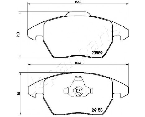 Kit de plaquettes de frein, frein à disque PA-0610AF Japanparts, Image 2