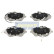 Kit de plaquettes de frein, frein à disque PA-0619AF Japanparts