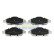 Kit de plaquettes de frein, frein à disque PA-0644AF Japanparts