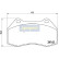 Kit de plaquettes de frein, frein à disque PA-0703AF Japanparts, Vignette 2