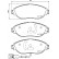 Kit de plaquettes de frein, frein à disque PA-0908AF Japanparts, Vignette 2