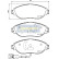 Kit de plaquettes de frein, frein à disque PA-0908AF Japanparts, Vignette 2