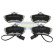 Kit de plaquettes de frein, frein à disque PA-0910AF Japanparts
