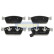 Kit de plaquettes de frein, frein à disque PA-0953AF Japanparts