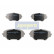 Kit de plaquettes de frein, frein à disque PA-280AF Japanparts, Vignette 2