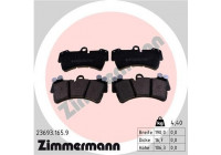 Kit de plaquettes de frein, frein à disque pb:z 23693.165.9 Zimmermann