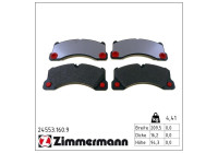 Kit de plaquettes de frein, frein à disque pb:z 24553.160.9 Zimmermann