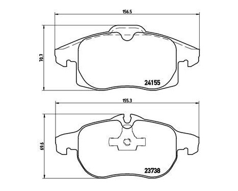 Kit de plaquettes de frein, frein à disque PLAQUETTE DE FREIN DIRECTIONNELLE P 10 011 Brembo, Image 2